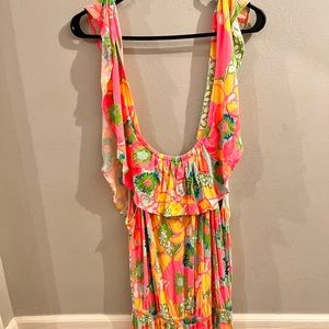 FOR FABRIC ONLY Lilly Pulitzer maxi dress ELASTIC IS COMPLETELY DONE FOR